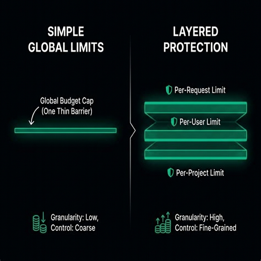 Simple Global Limits vs Layered Protection Comparison