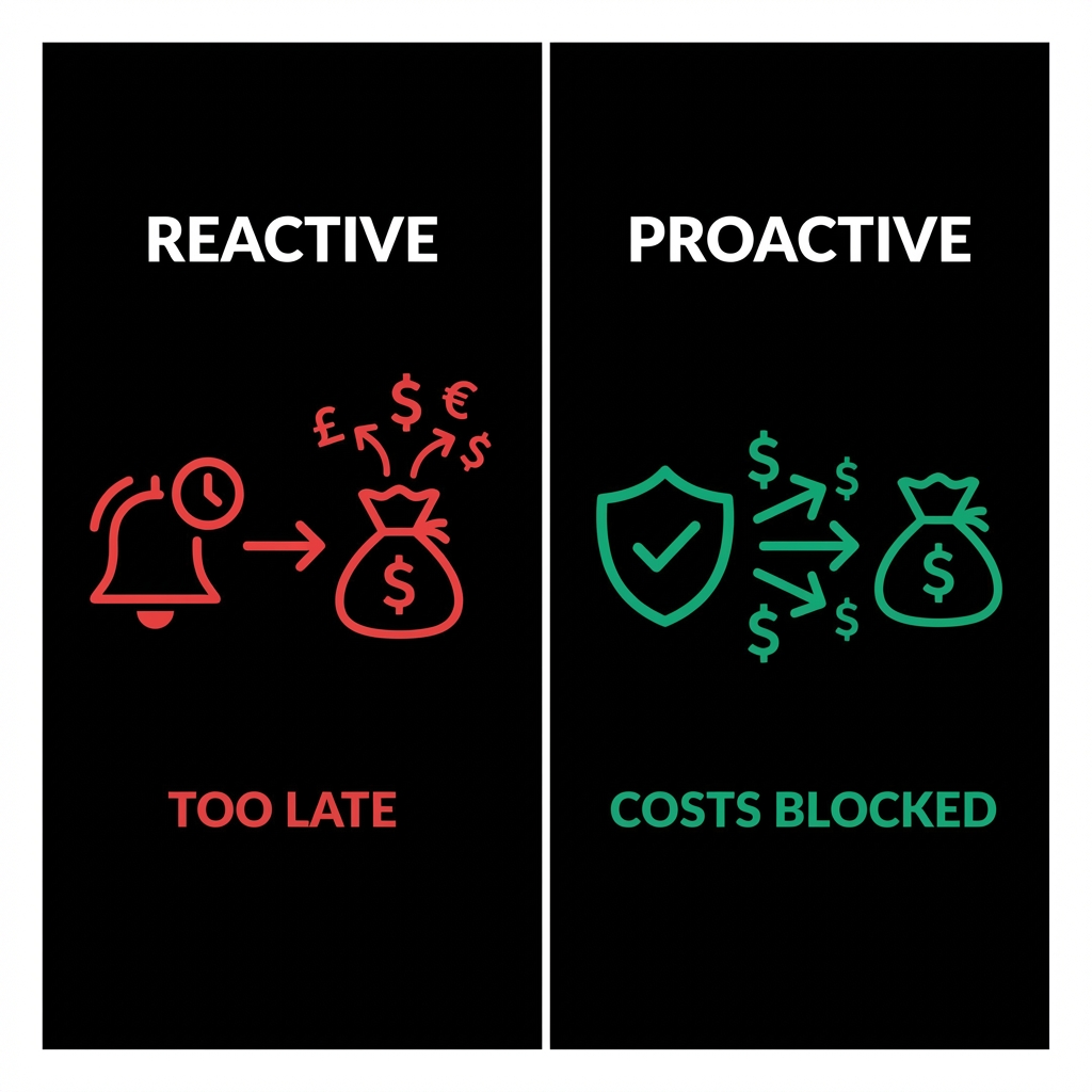 Reactive vs Proactive Cost Control Comparison
